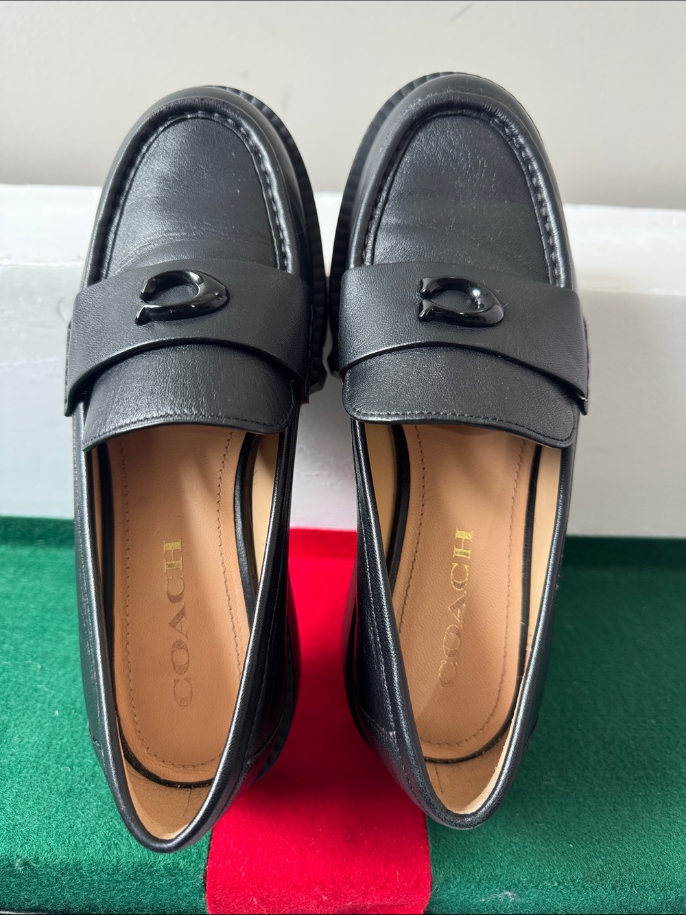 🖤Coach Black Leather Loafers 👞 Size 7 (37.5) - Picture 7 of 14